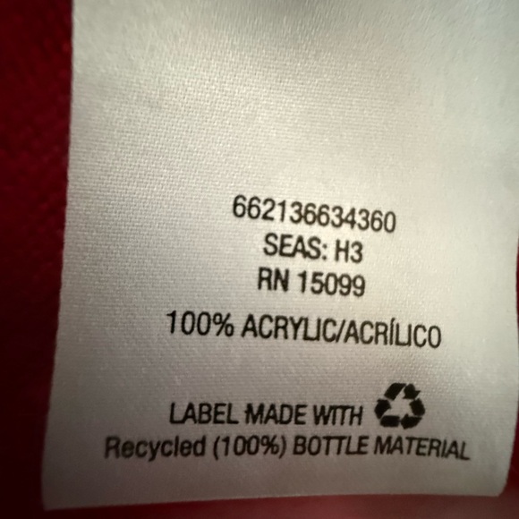 Covington Red Ruffle-Front Cardigan Sweater - Picture 3 of 4